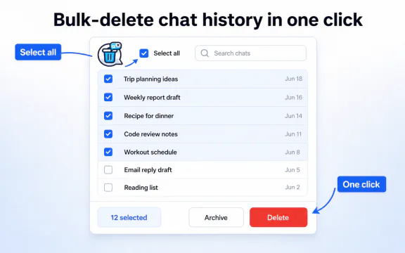 ChatGPT Batch Delete Manager store screenshot 1