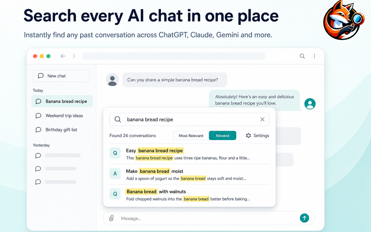 ChatGPT History Search: Search every AI chat in one place